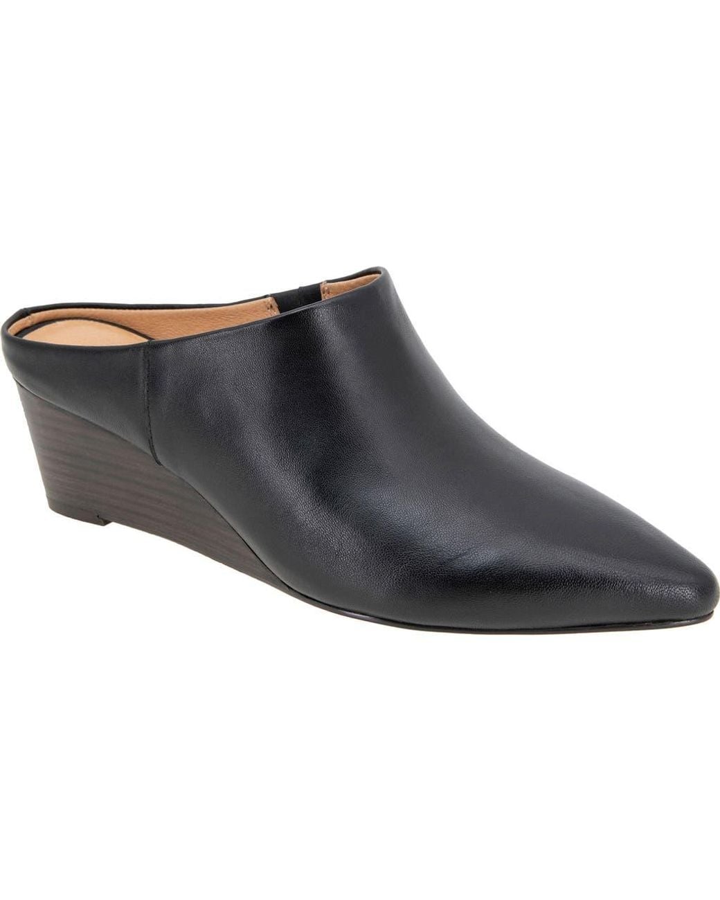 Andre Assous Black Wyatt Wedge Mule