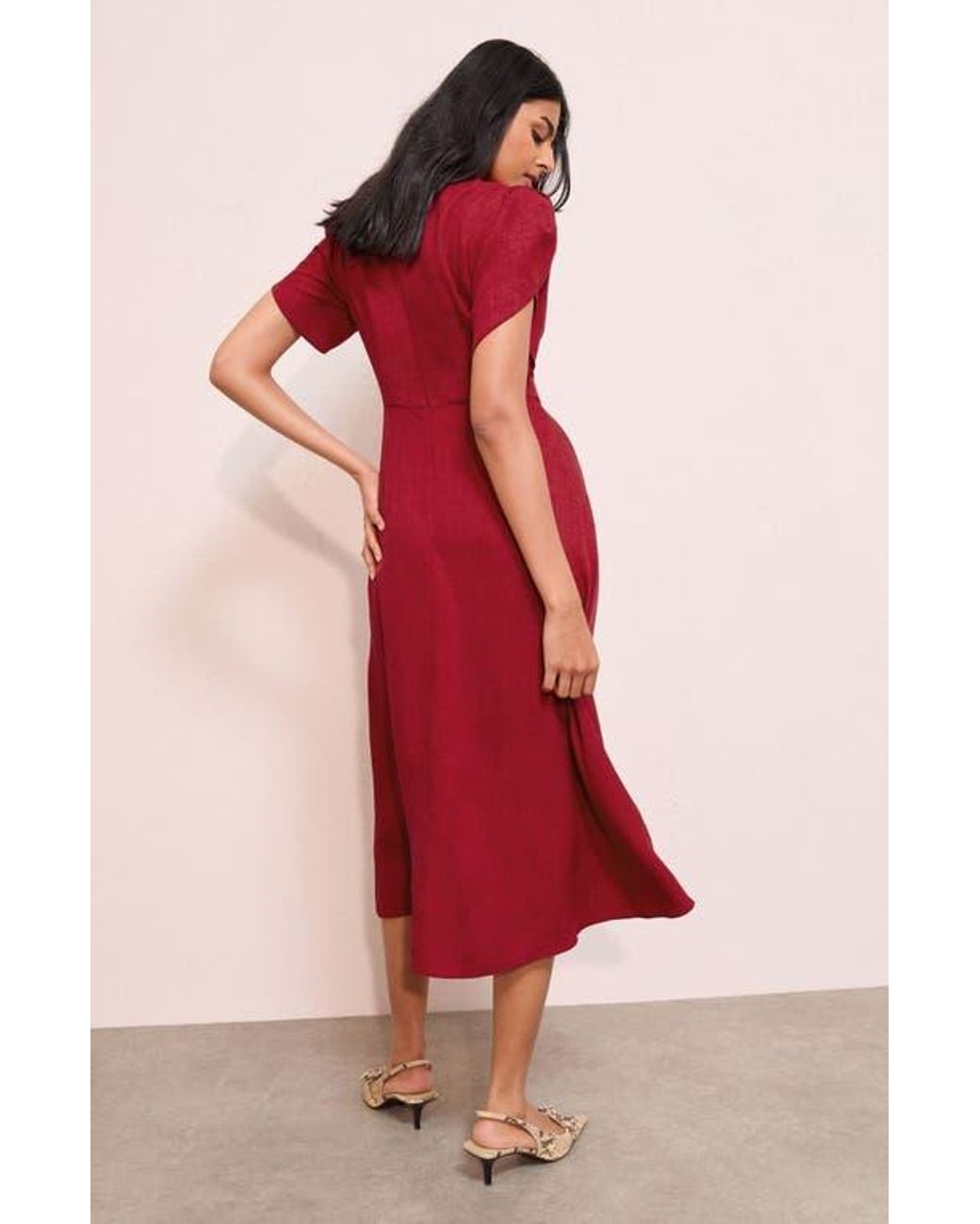 tulip belted midi pocket dress Loft Tulip Belted Midi Pocket Dress