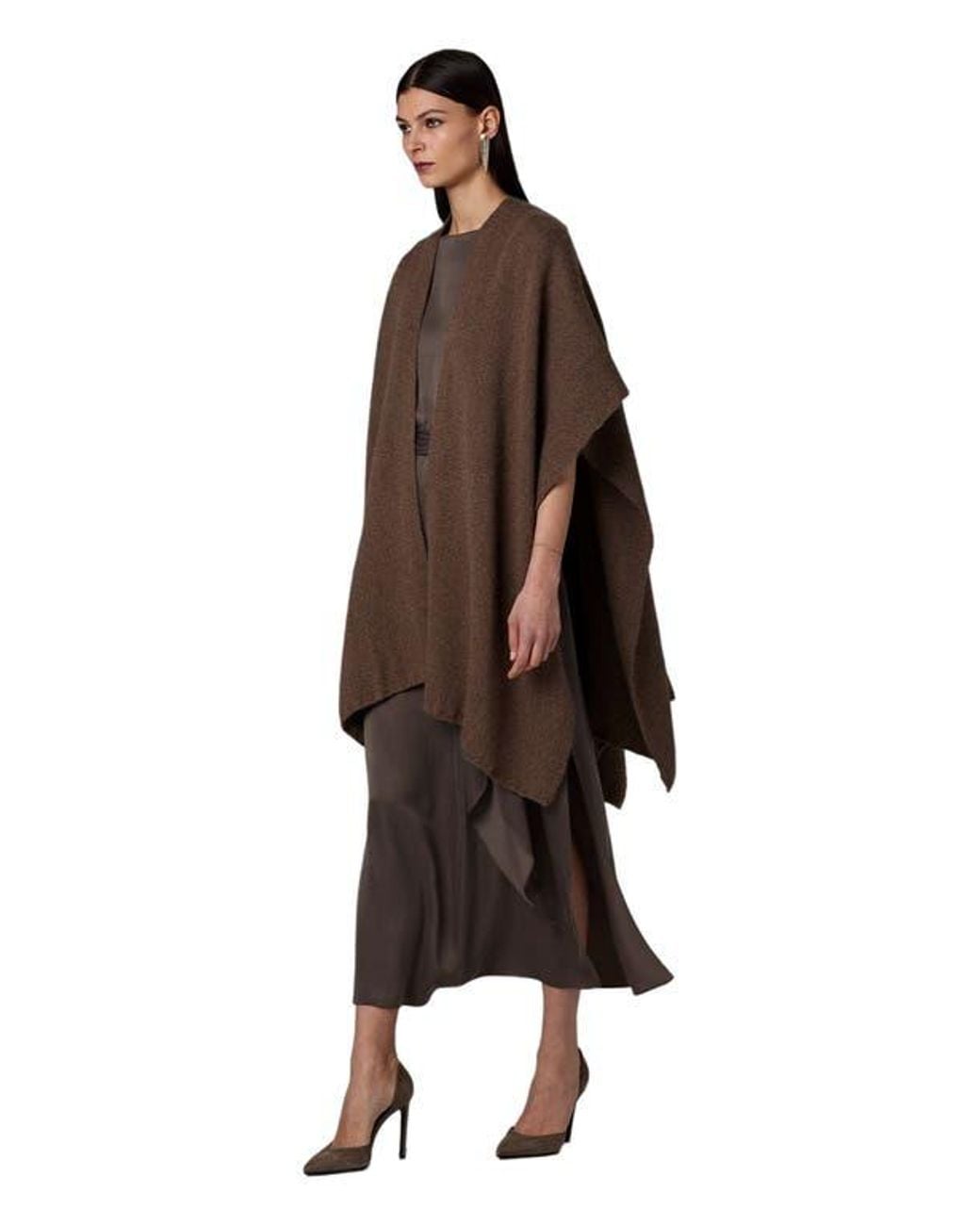 Voz Brown Solid Alpaca Duster