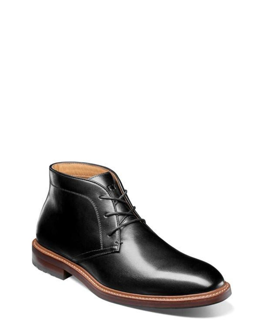 Florsheim Black Anthem Plain Toe Chukka for men