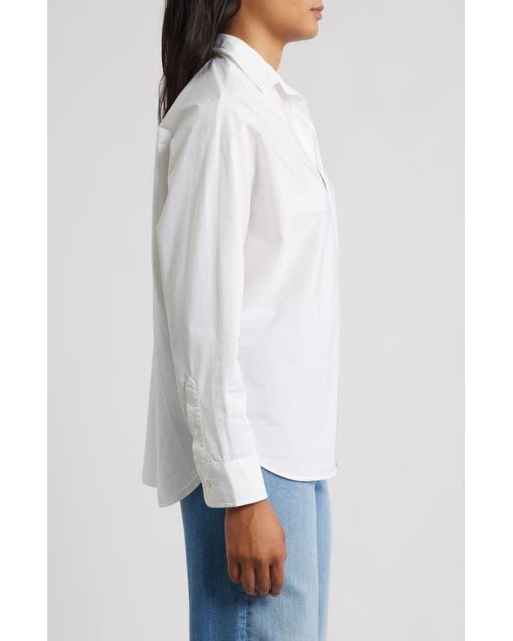 Frank & Eileen White Continuous Button-Up Shirt