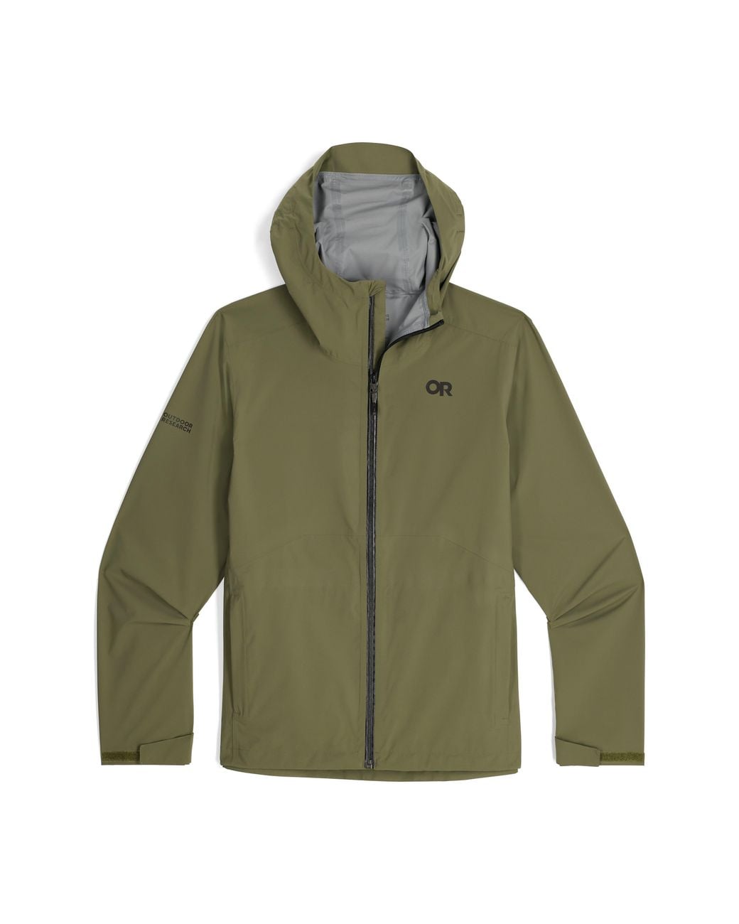 Outdoor Research Green Stratoburst Packable Rain Jacket for men