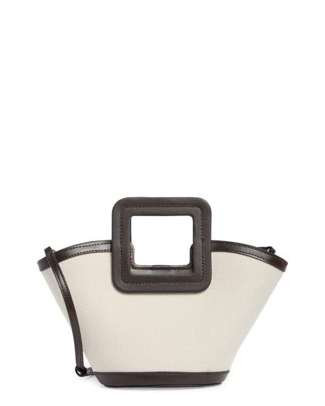 Staud Metallic Mini Shirley Canvas Bucket Bag