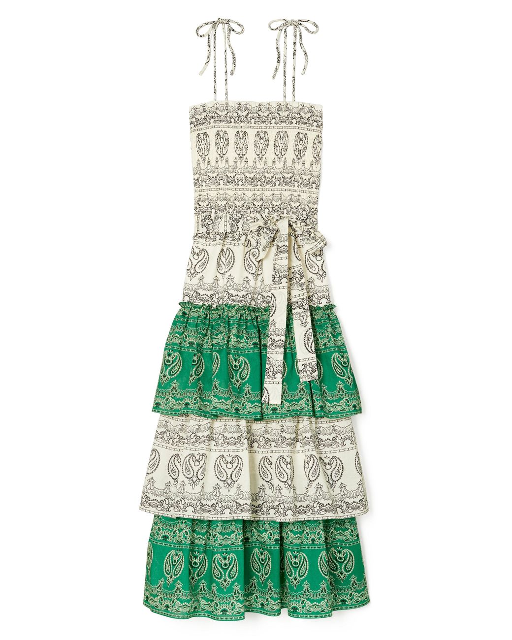 Tory Burch Bandana Print Ruffle Cover-up Dress in Green - Save 12% - Lyst