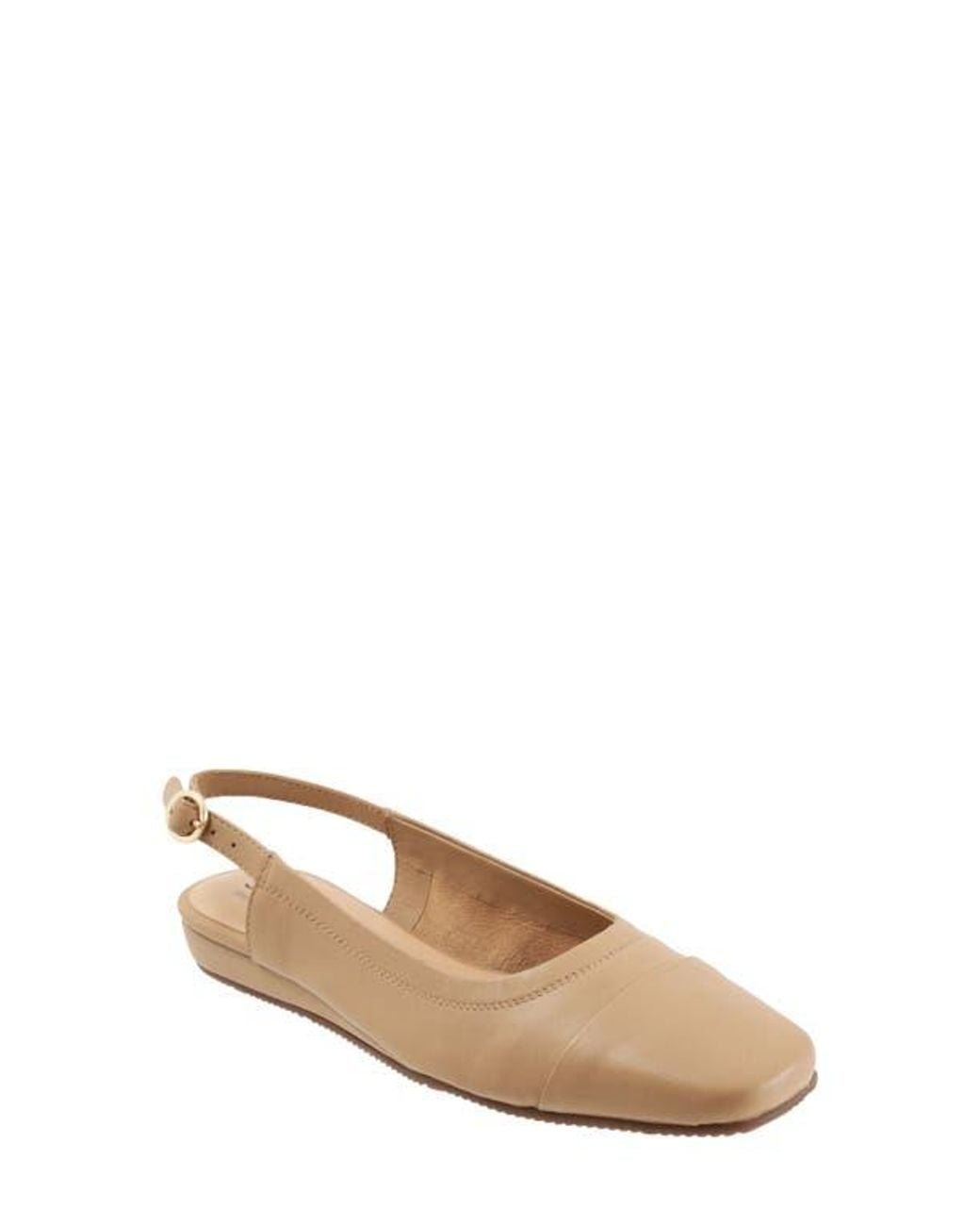 Softwalk® Natural Vittoria Slingback Flat