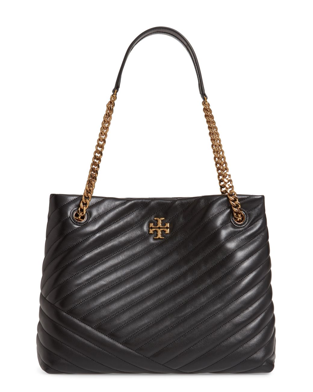 【新品】TORYBURCH KIRA CHEVRON 黒 Kira Chevron Convertible Shoulder Bag: Women's Designer Shoulder