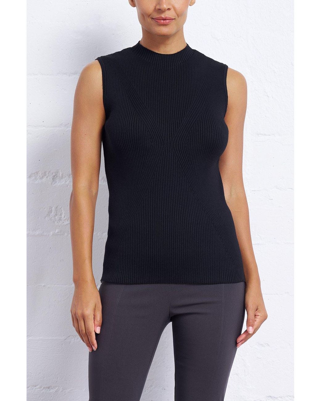 Franne Golde Blue Modern Rib Shell