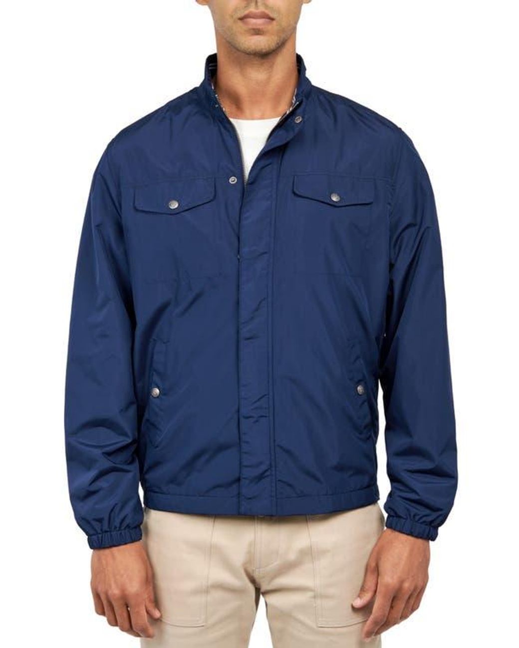 Constuct Jacket Con.struct Slim Fit Solid Hybrid Field Jacket in Blue for Men | Lyst