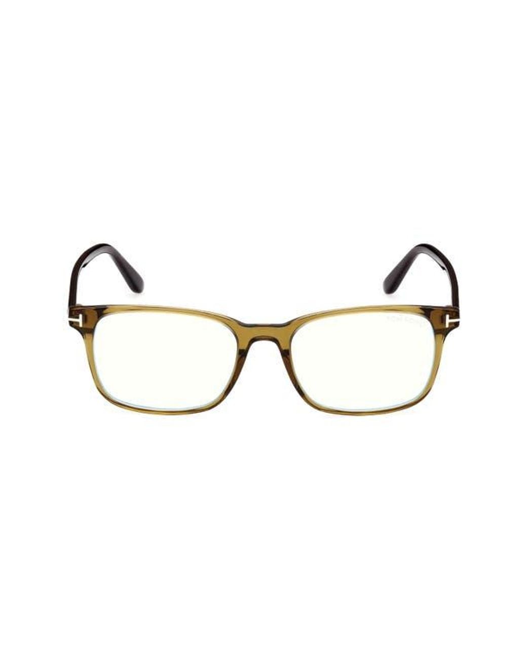 Tom Ford Brown 53Mm Rectangular Light Blocking Glasses for men