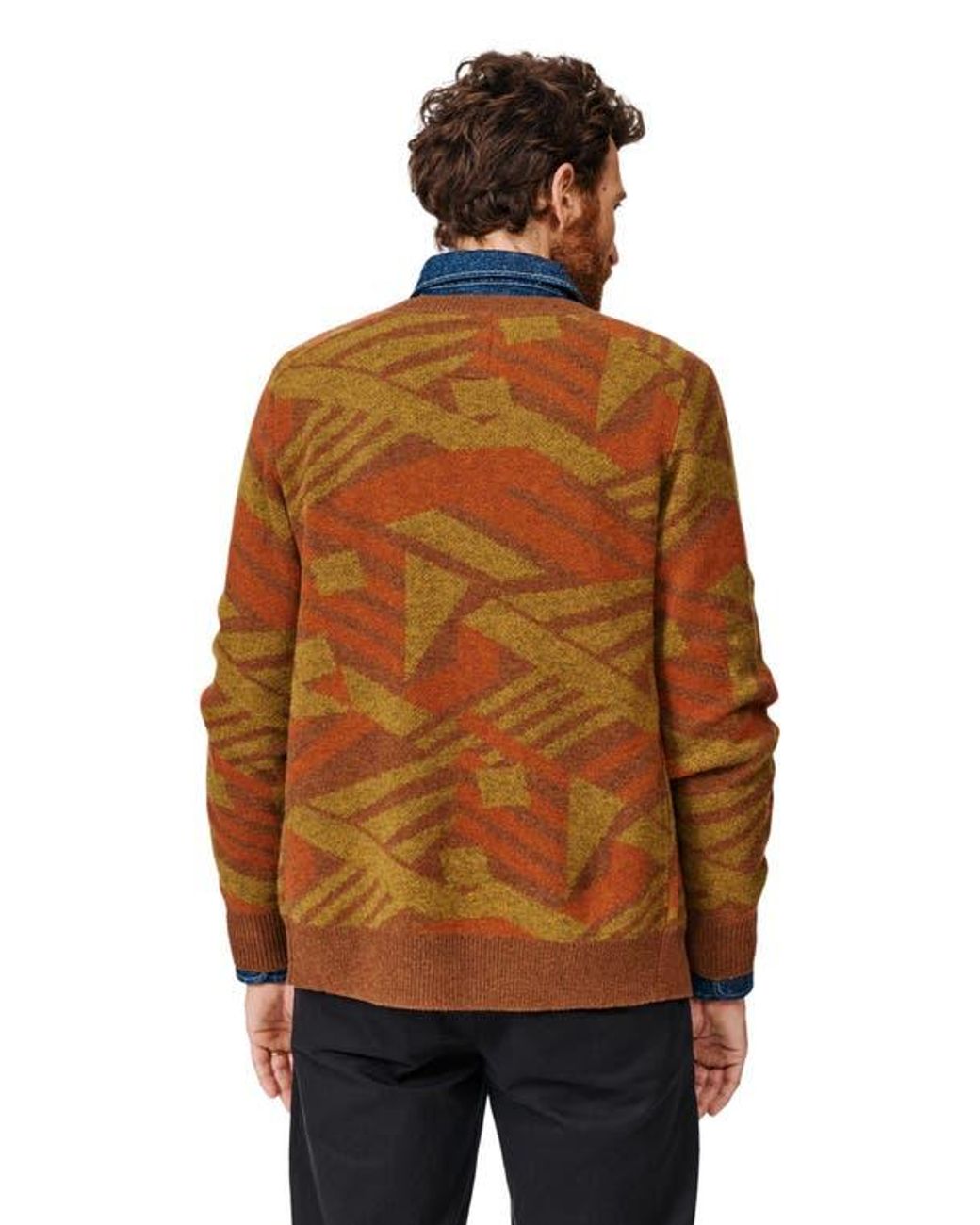aubi Blue Blake Wool Cardigan for men