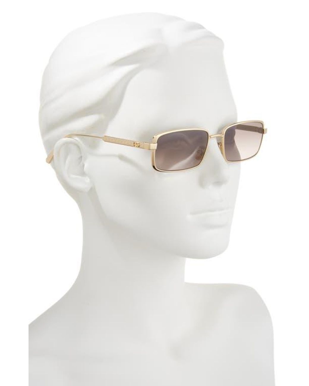 Dior Brown Cannage S2U Rectangular Sunglasses