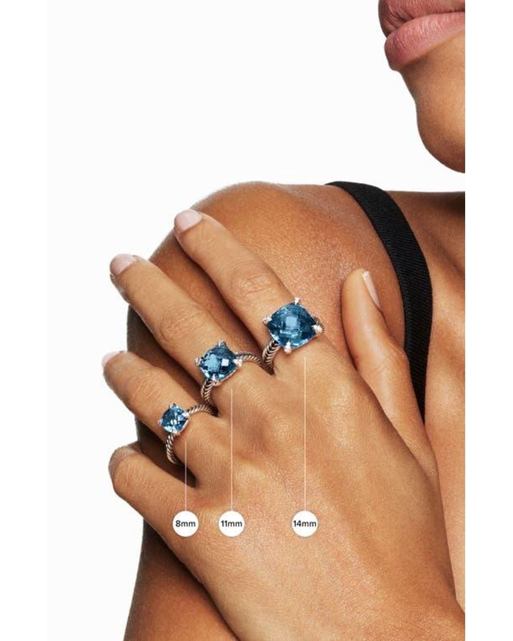 David Yurman White Chatelaine Ring