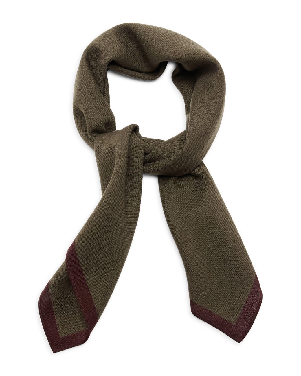 Mango Brown Wool Pocket Square