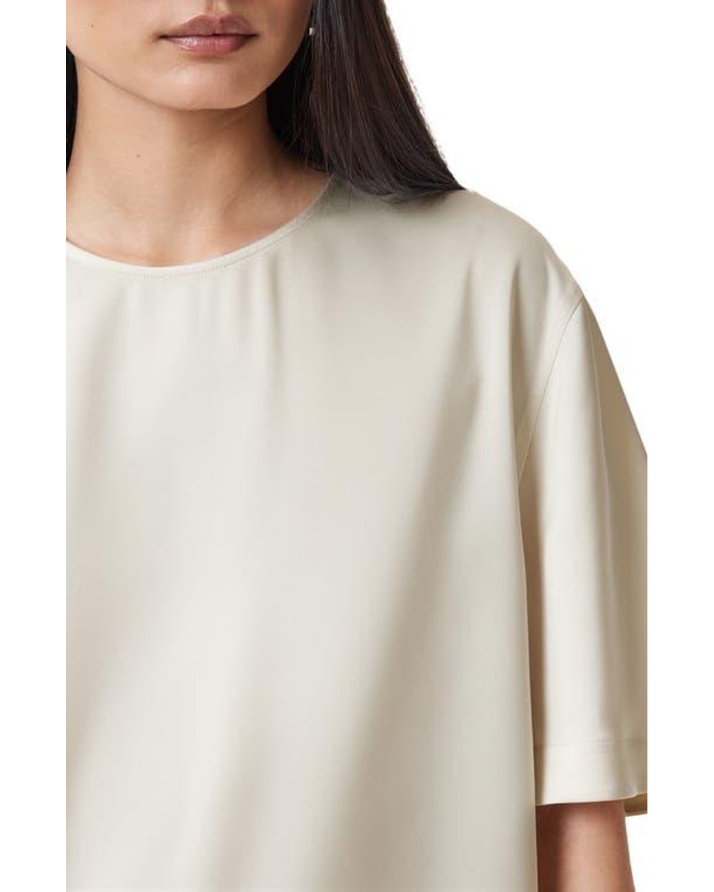 ★ALLSAINTS★ Amelie satin tee W032PC9822 AllSaints Amelie Satin T-Shirt | Nordstrom