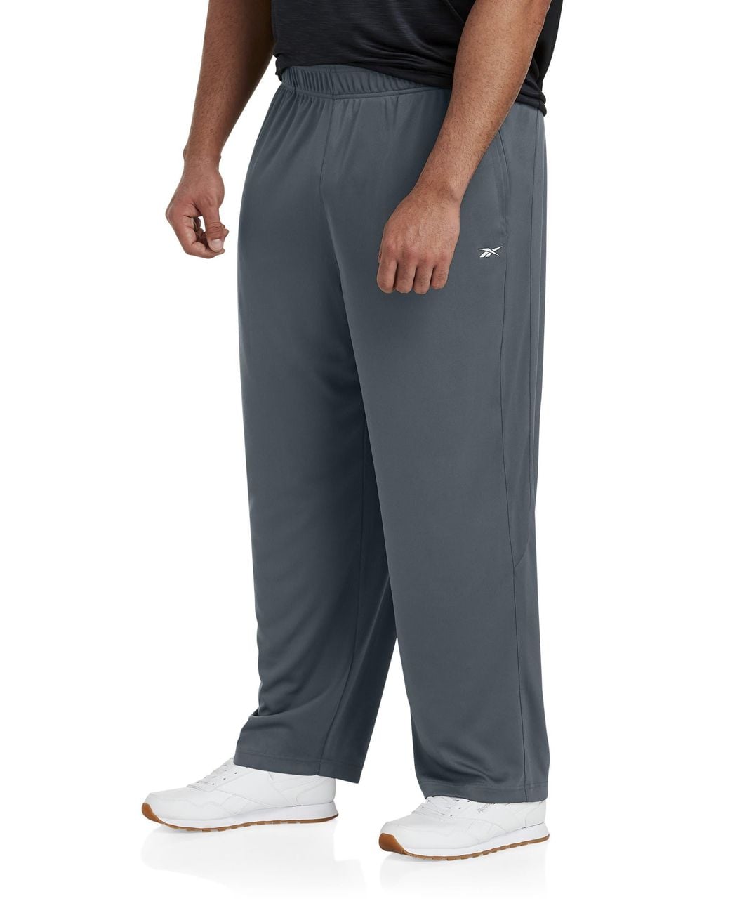 Reebok Blue Performance Double-Knit Open-Hem Pants for men