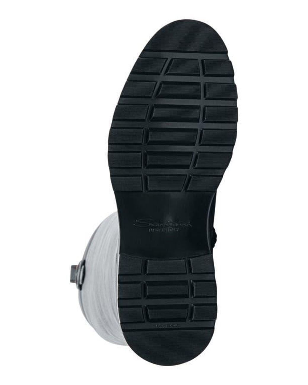 Santoni Black Leather Boot