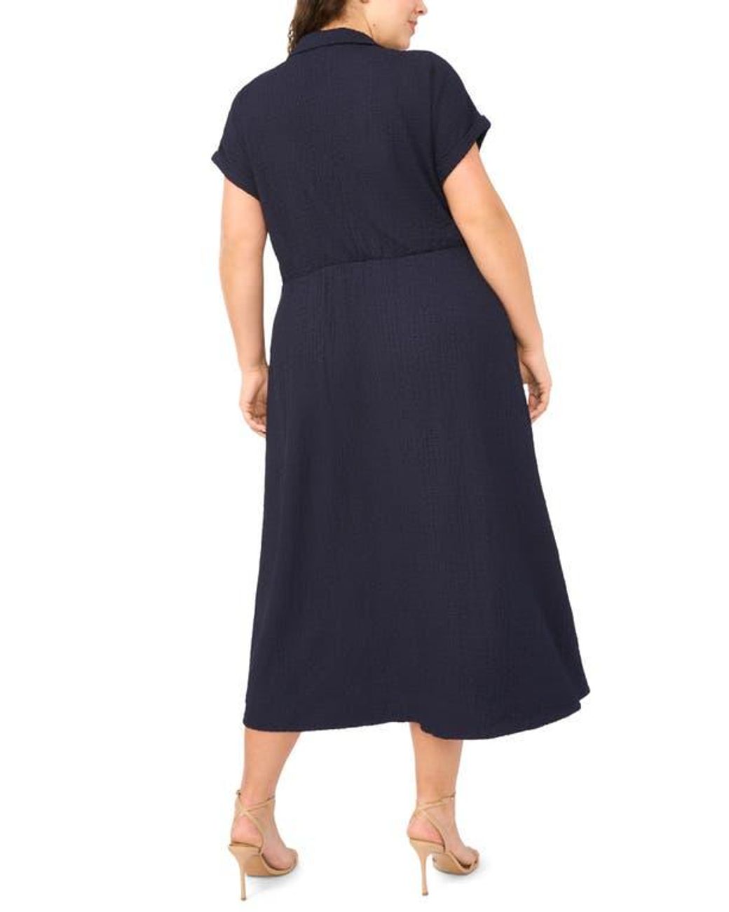 Halogen Tie Belt Textured Midi Dress in Blue | Lyst Halogen Tie Belt Textured Midi Dress in Blue | Lyst