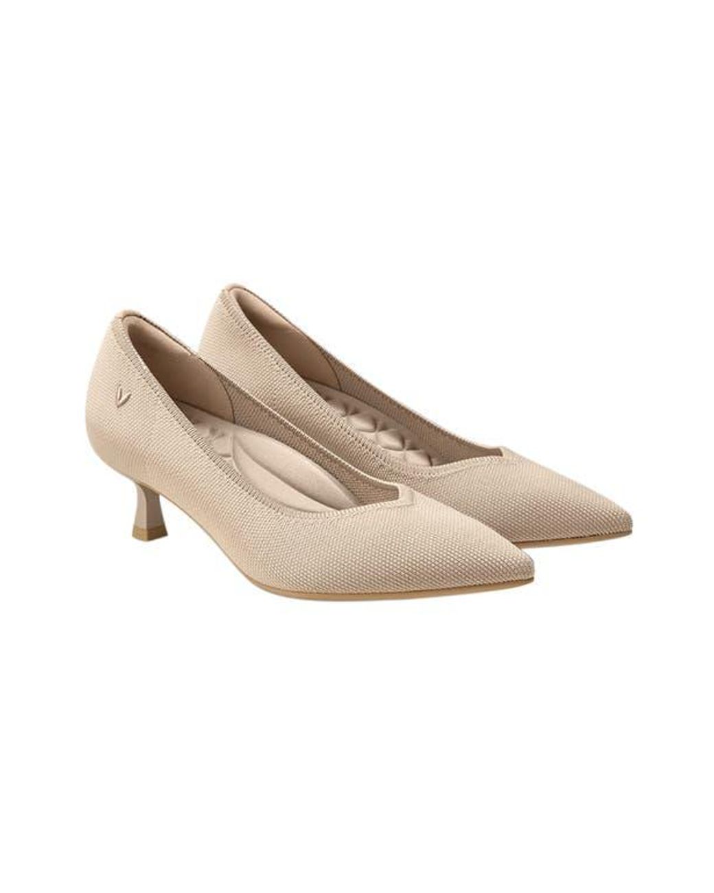 VIVAIA Natural Scarlett Pointed-Toe Kitten Heels