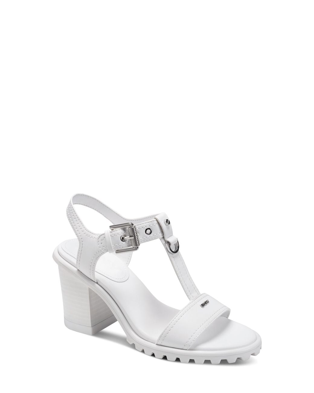 DKNY White Marg Ankle Strap Sandal