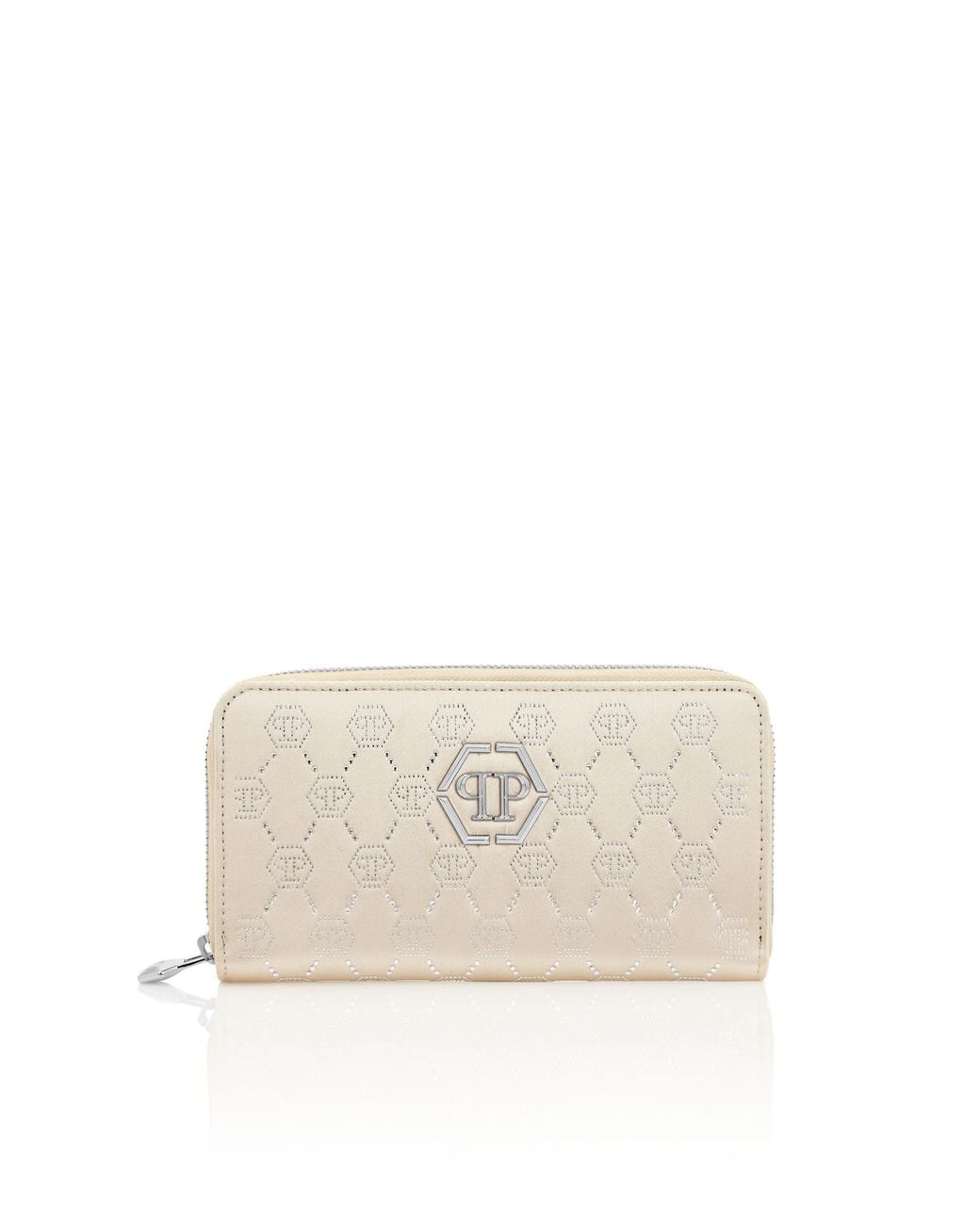 Philipp Plein Natural Zip Around Wallet