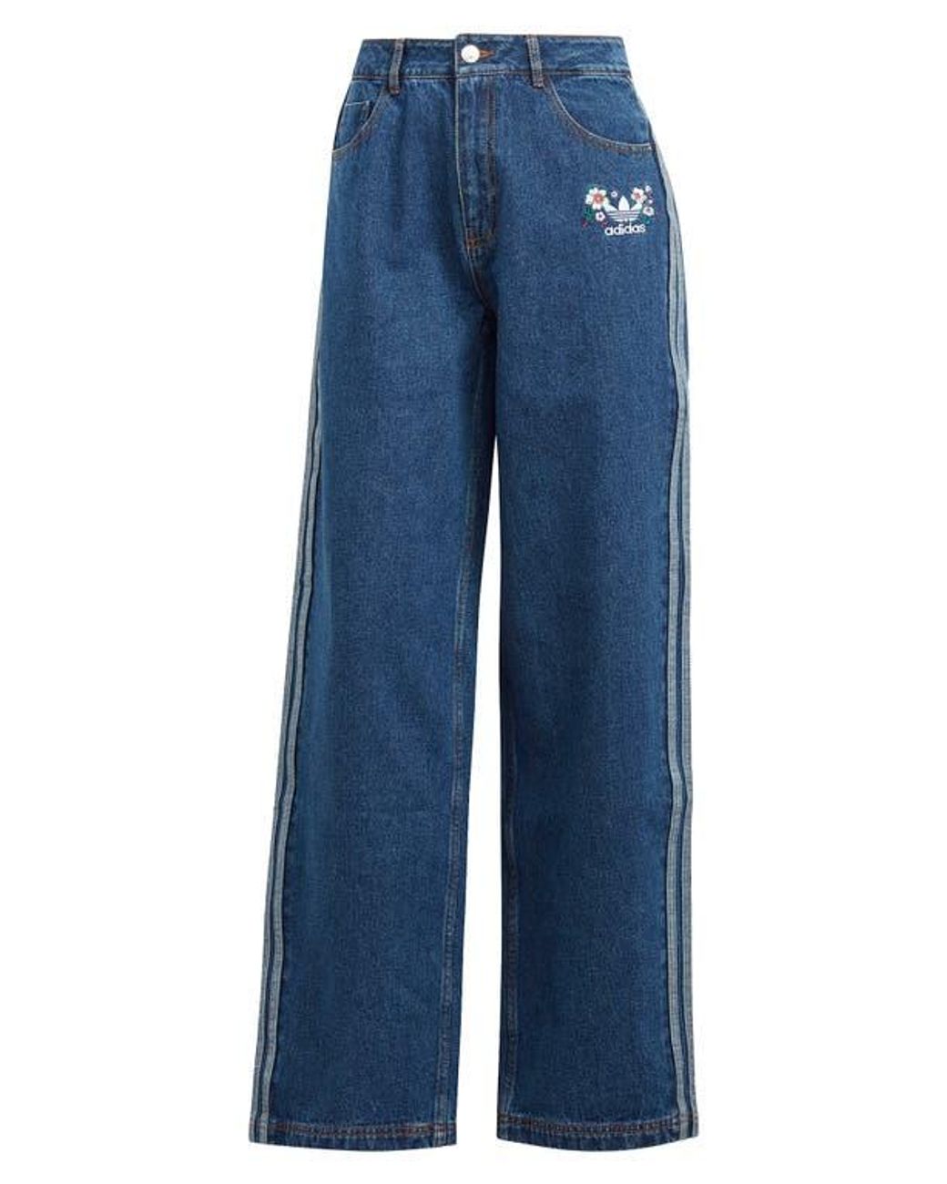 adidas Originals X Naomi Otsu 3 Stripes Jeans in Blue Lyst