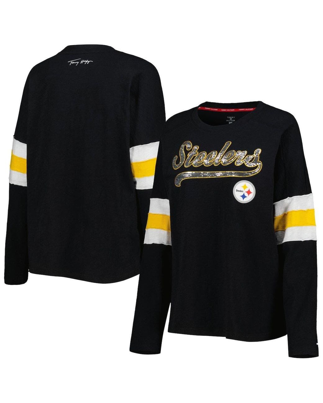 Tommy Hilfiger Pittsburgh Steelers Justine Long Sleeve Tunic T-shirt At  Nordstrom in Black