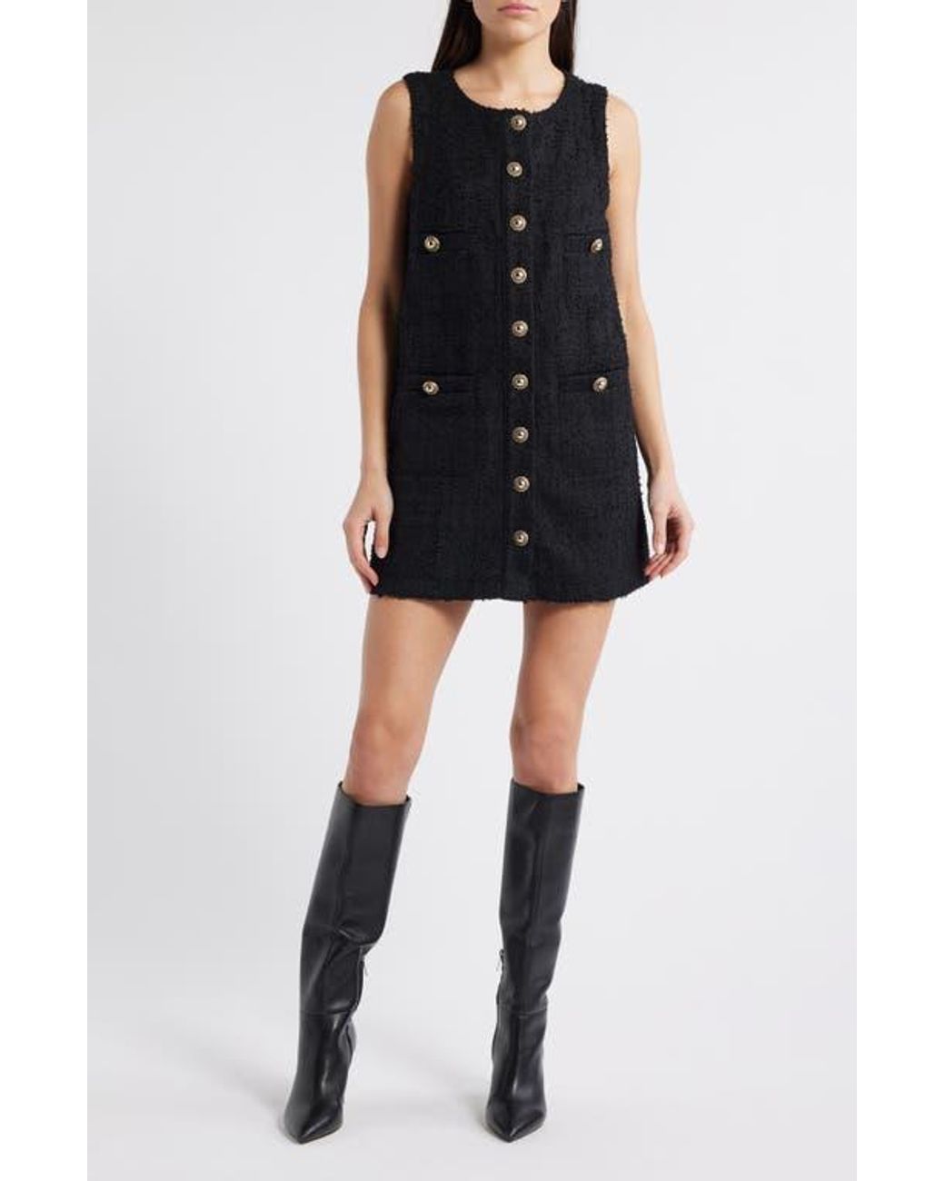 wool lined dress boots Belted Lug Sole Genuine Leather Wool Fur Lining Long Boots Black / 7