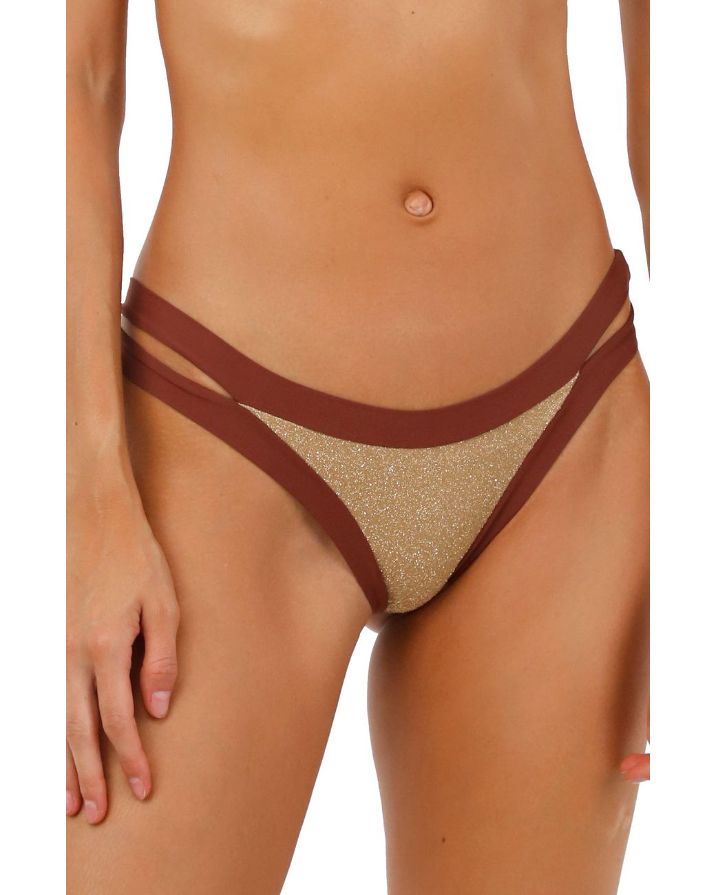 MALAI Orange Array Bikini Bottoms
