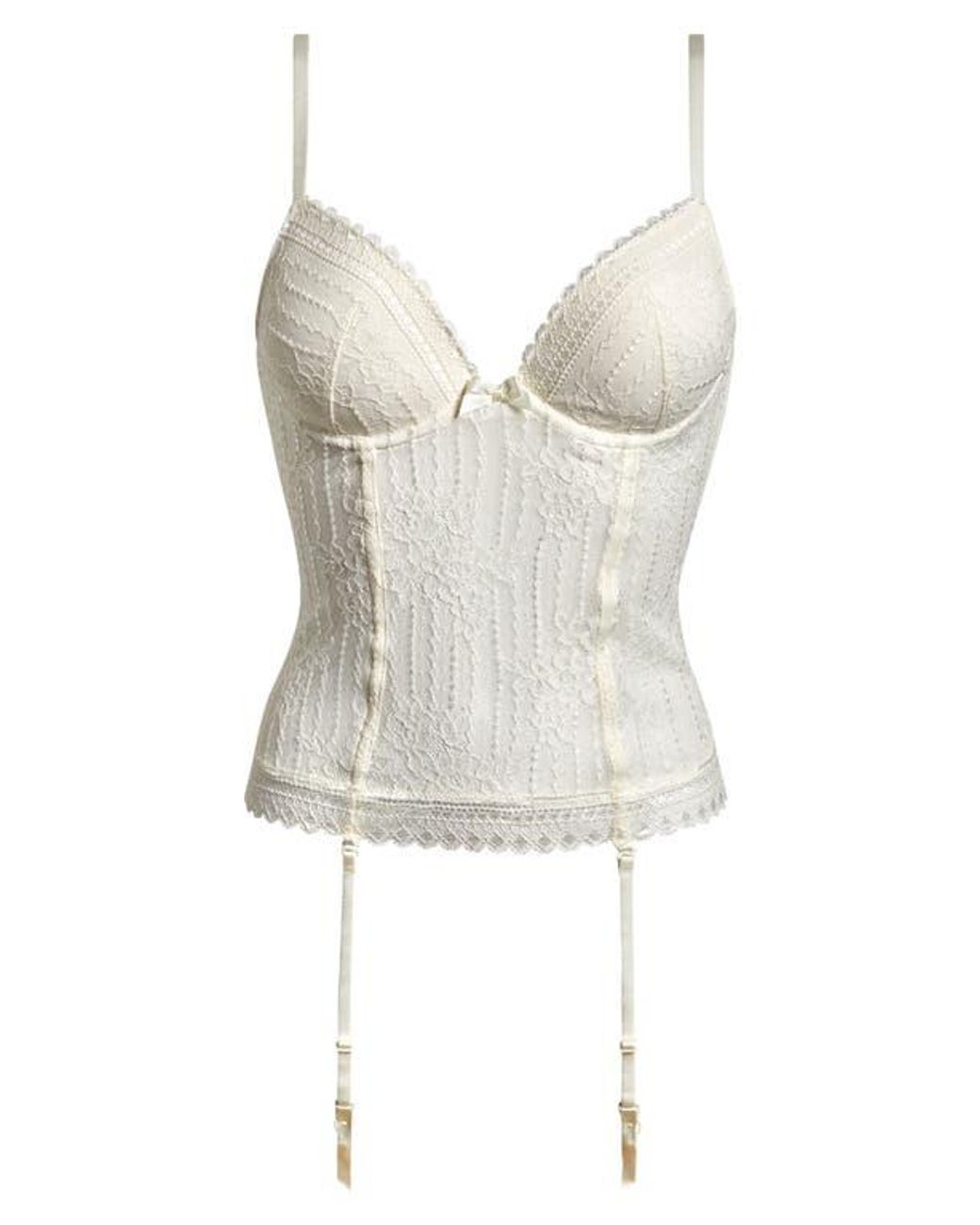 Etam White Panama Underwire Basque