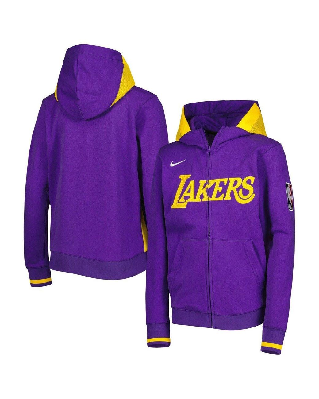 Nike Youth Los Angeles Lakers Courtside Showtime Performance Full-zip ...