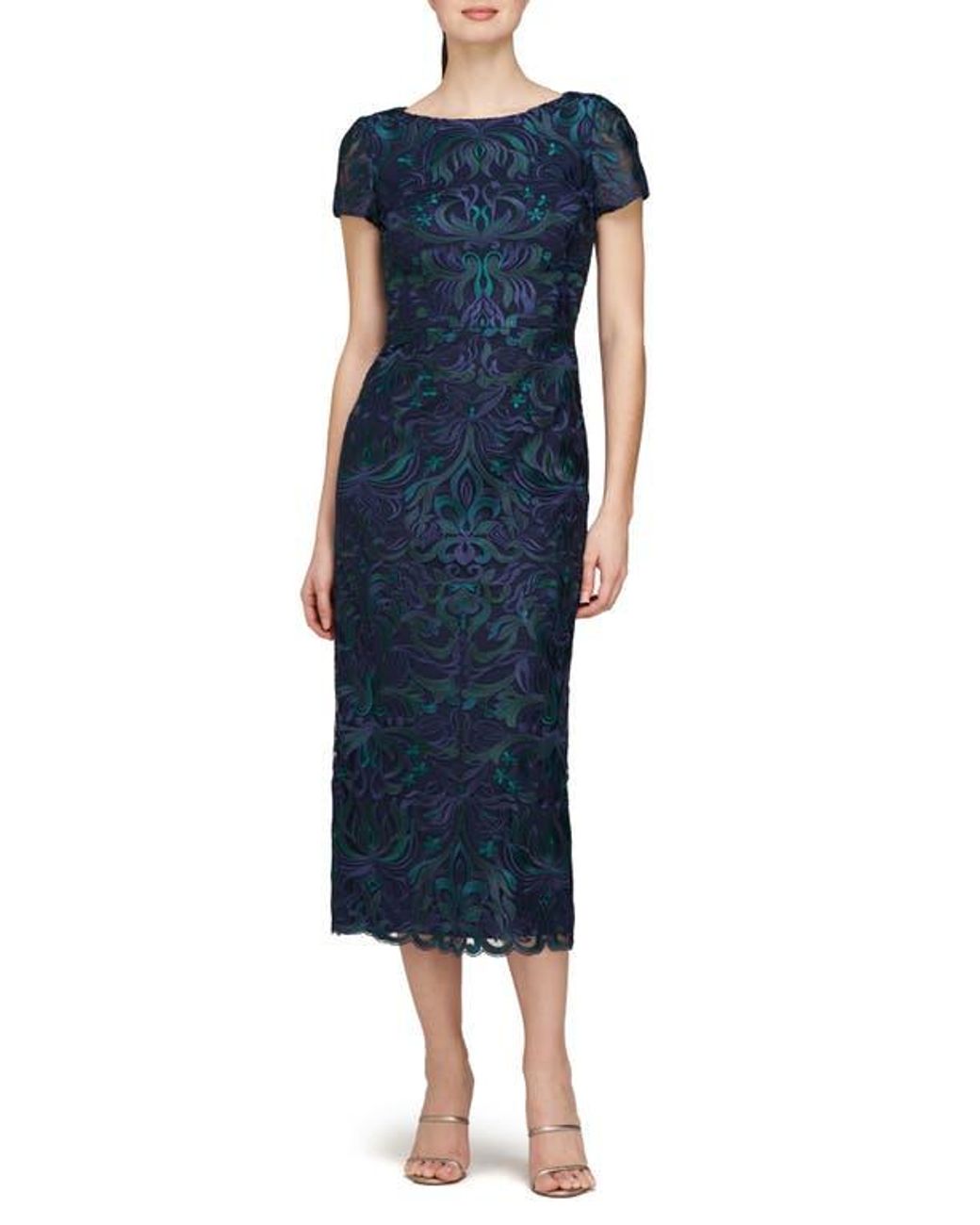 Js collections soutache embroidered blouson dress hot sale