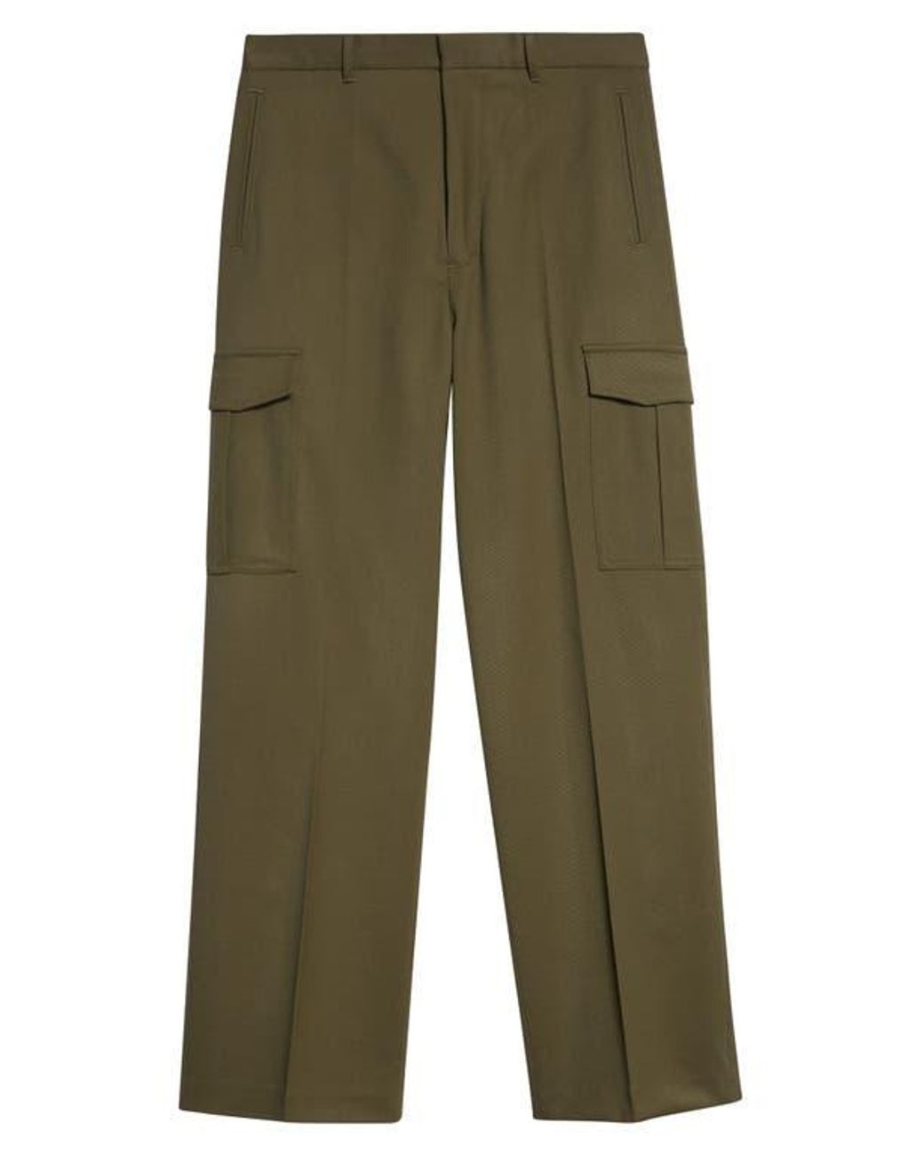 Second Layer Green Baja Wool Cargo Pants for men