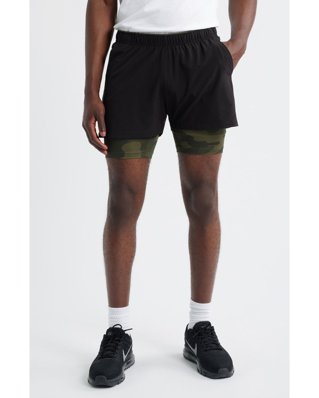 Roark Black Bommer Lined Training Shorts for men