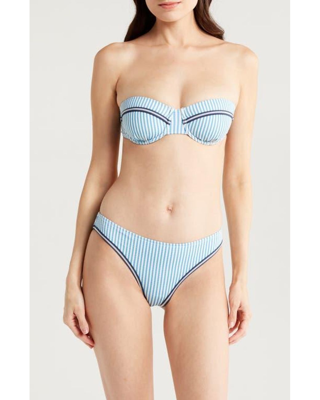 Solid & Striped Blue Juliette Bikini Top