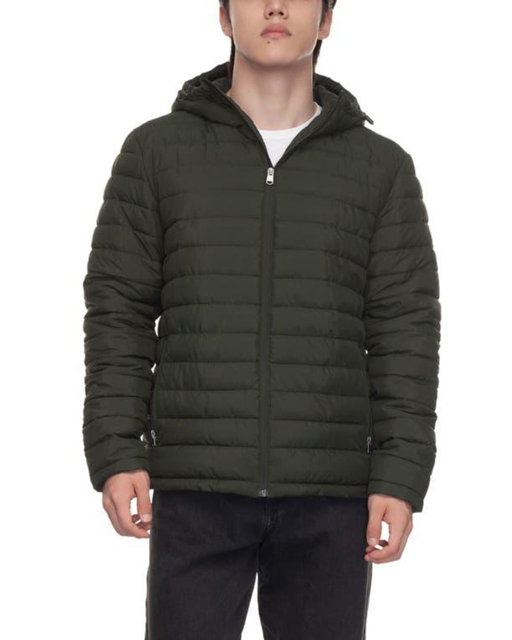 Rokka&Rolla Gray Midweight Puffer Jacket for men