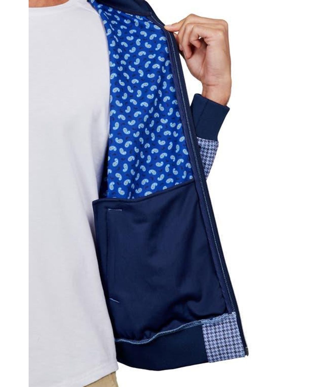 Con.struct Blue Houndstooth Track Jacket for men