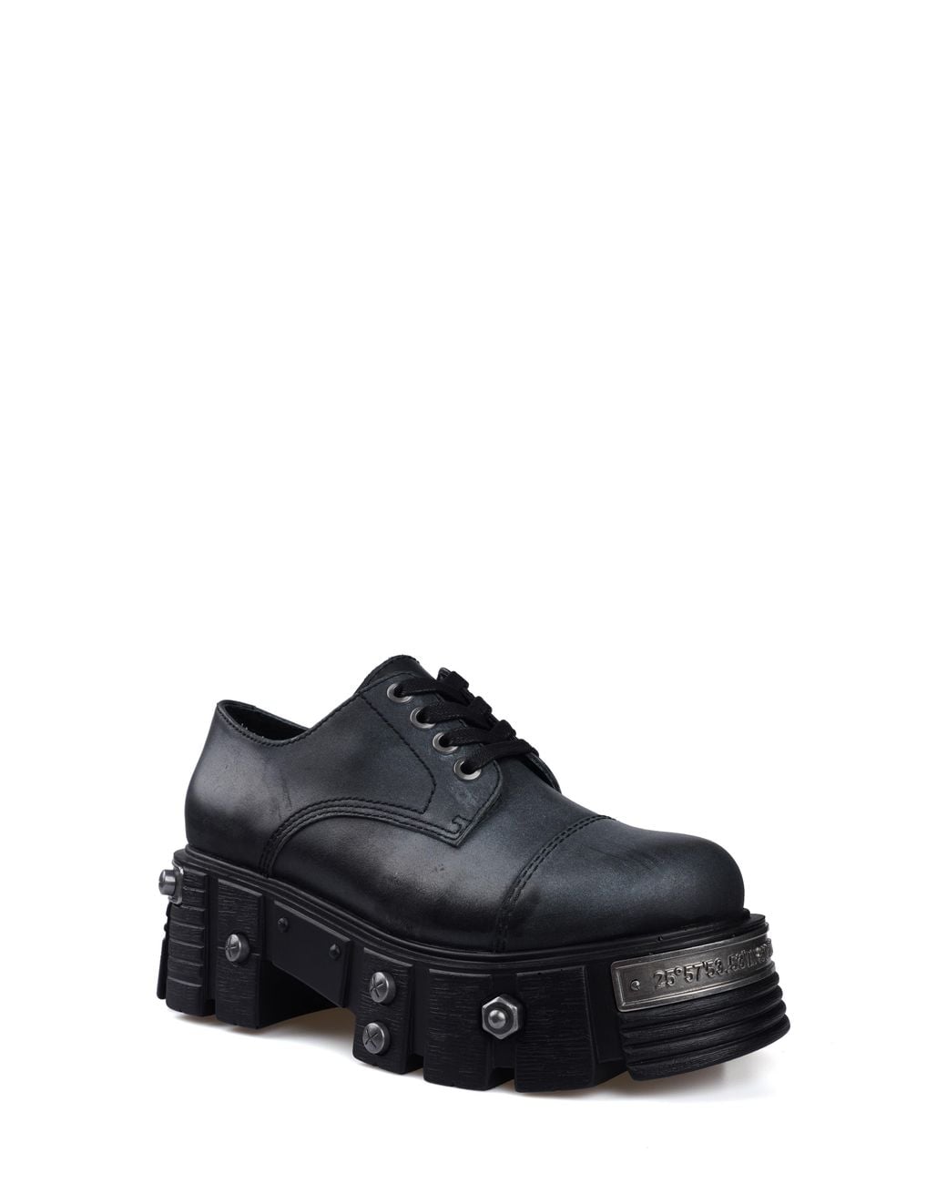 Zigi Black Lomina Platform Cap Toe Derby