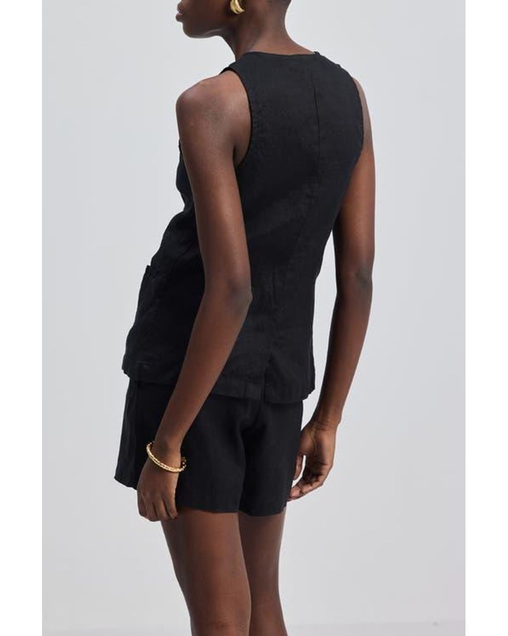 REISTOR Black Sleeveless Vest Jacket