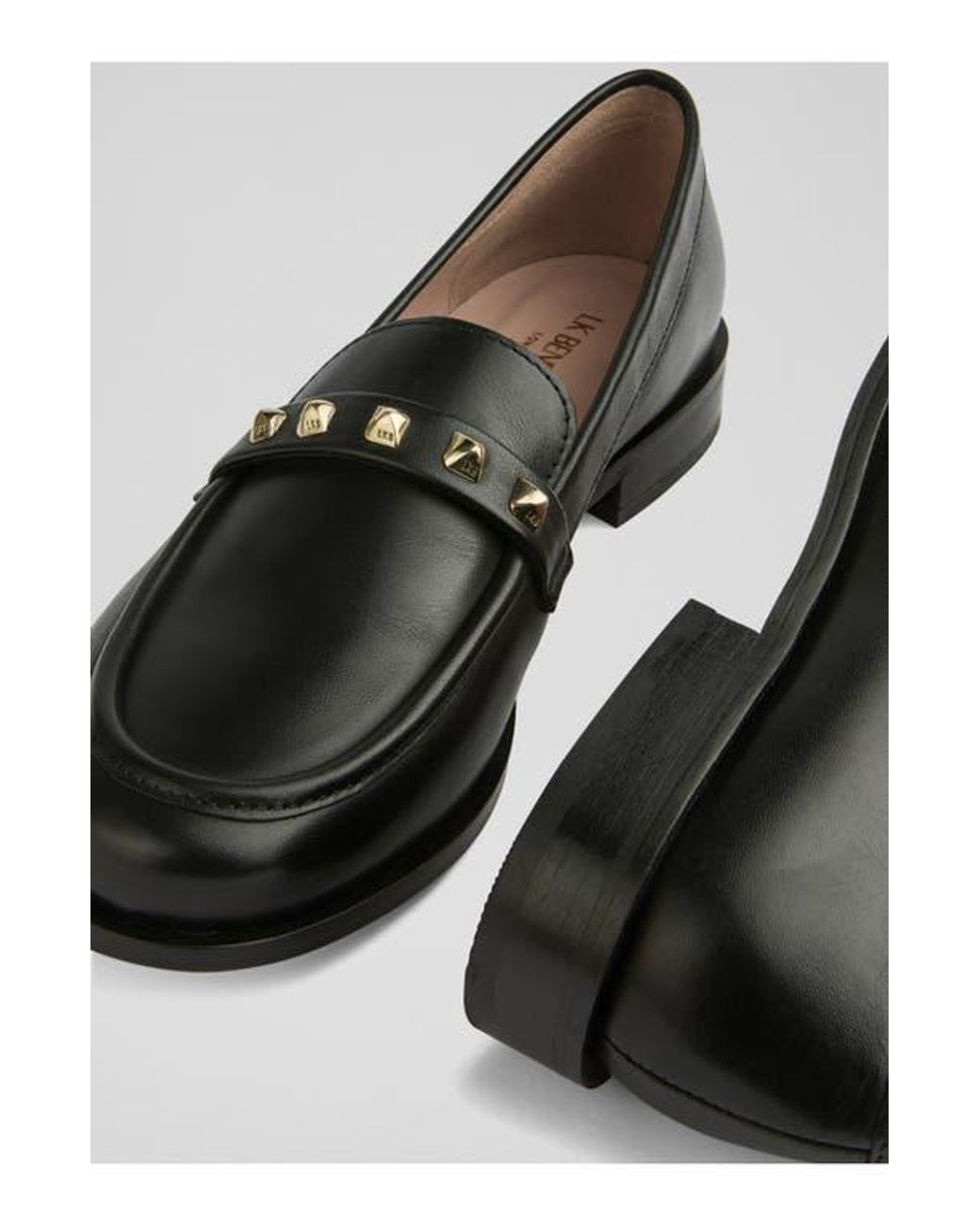 L.K.Bennett Gray Stellar Stud Loafer