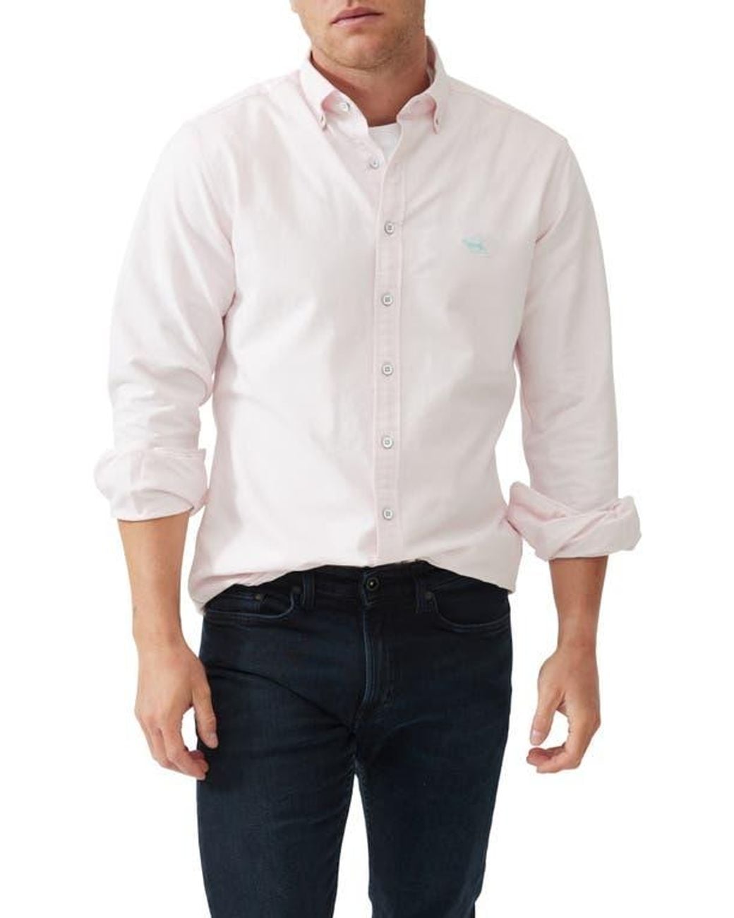 Rodd & Gunn White Oxford Sports Fit Shirt for men