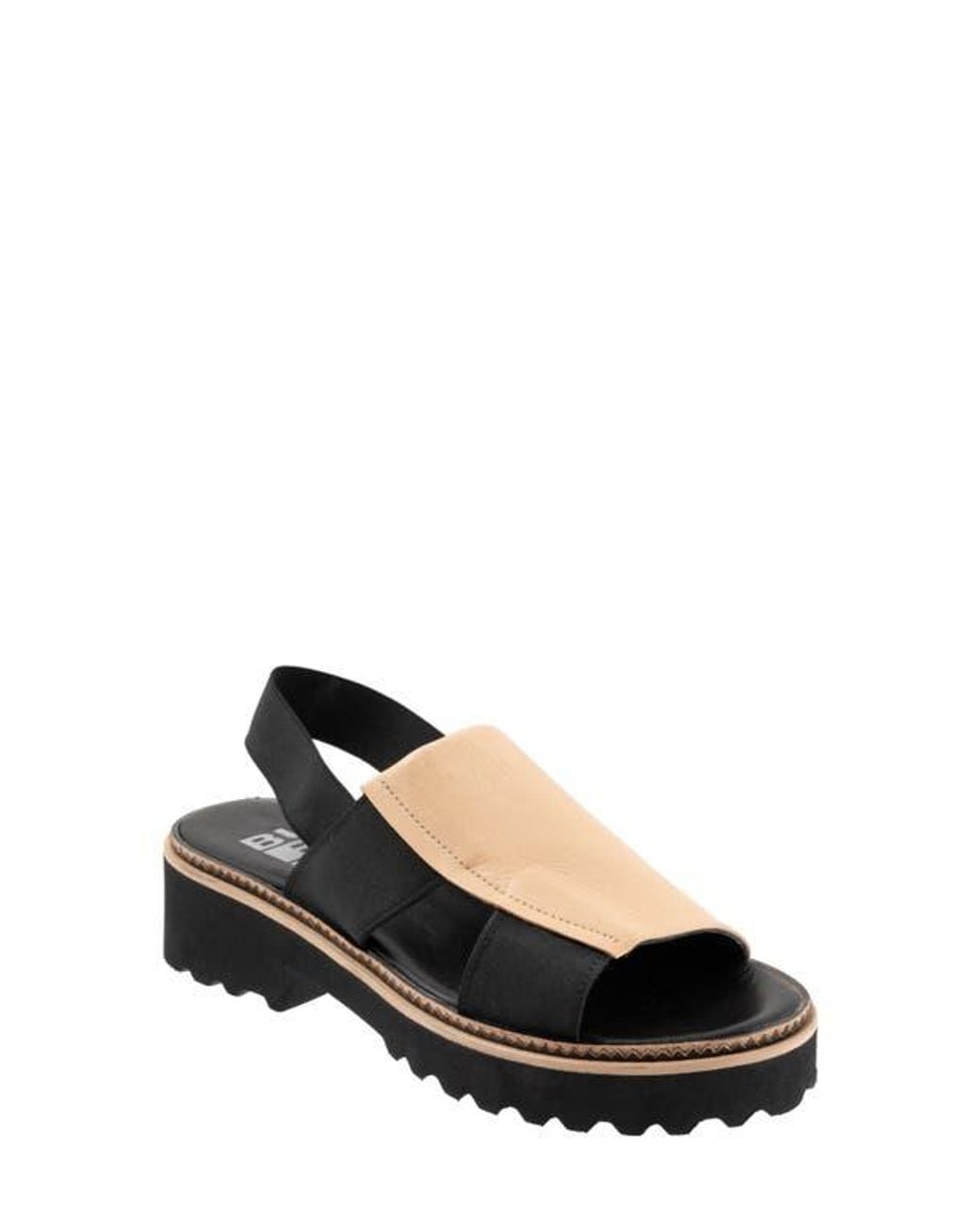 BUENO Black Amy Slingback Platform Sandal