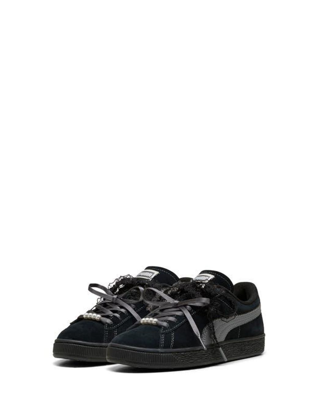 PUMA Black Suede Bloom Sneaker