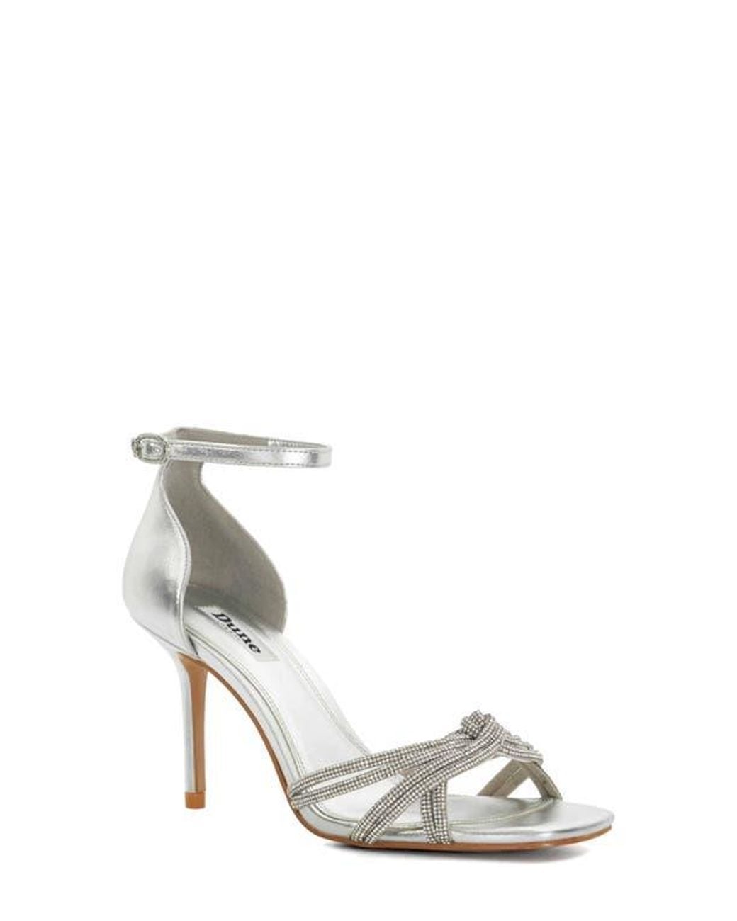 Dune White Militant Ankle Strap Sandal