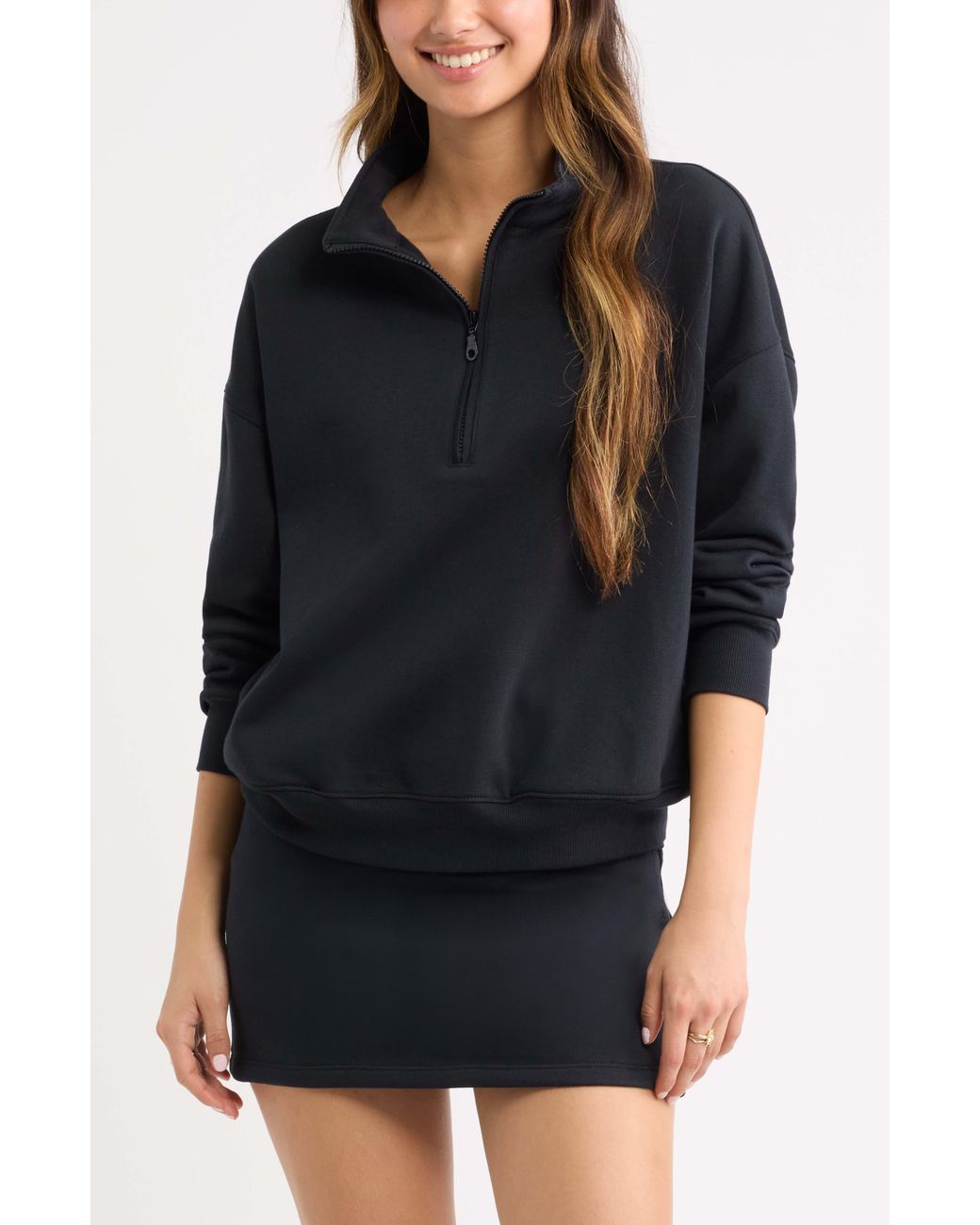 BP. Black Half Zip Sweatshirt