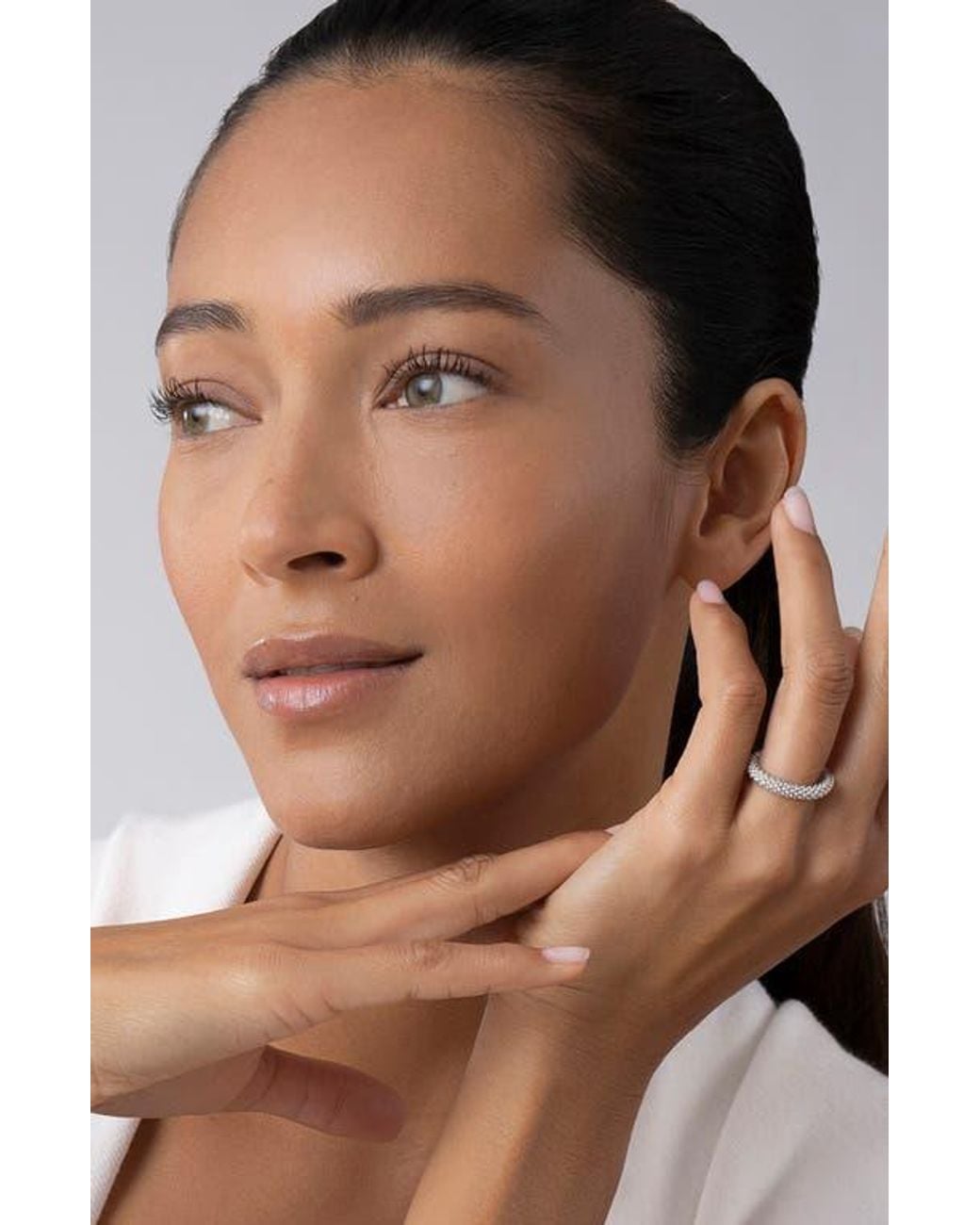 Lagos White Caviar Stacking Ring