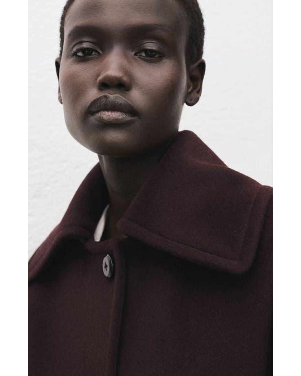 Mango Black Wool Blend Crop Jacket