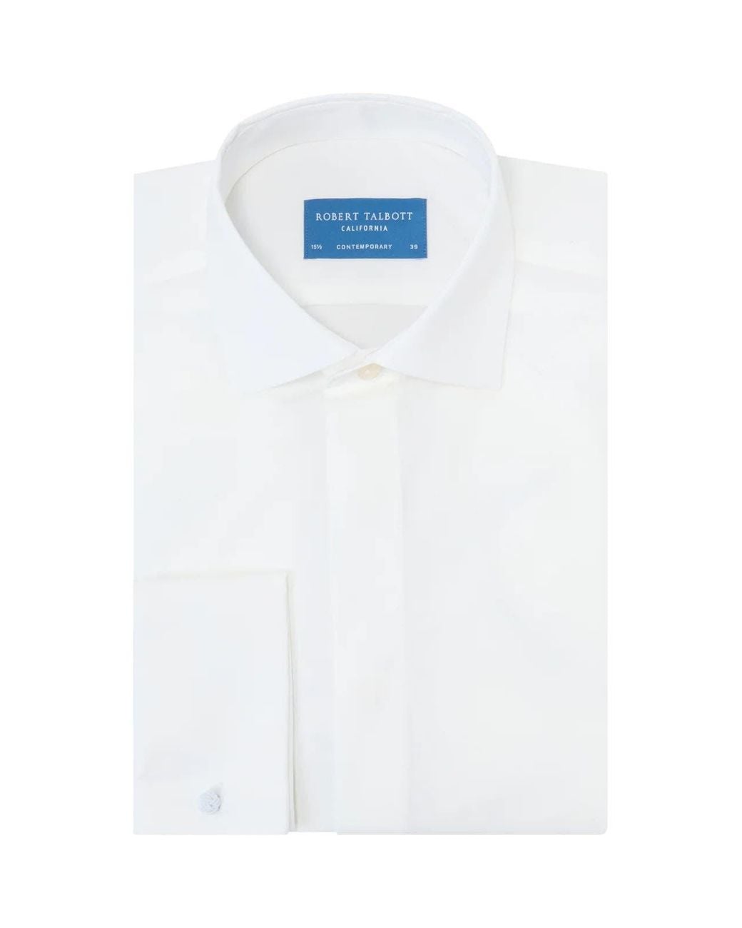 Robert Talbott White Reynolds Hidden Placket Formal Shirt for men