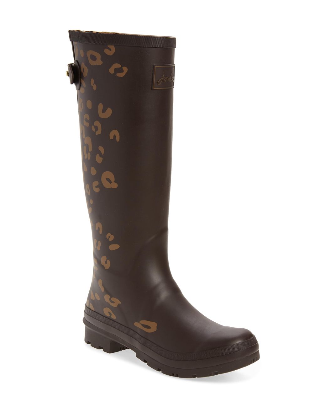 joules tan leopard boots