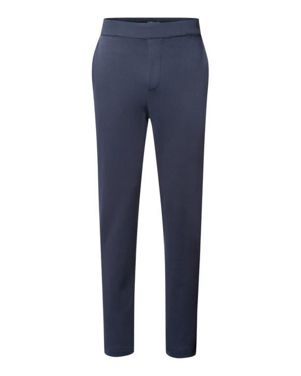 Hanro Blue Travelwear Cotton Rib Pants for men
