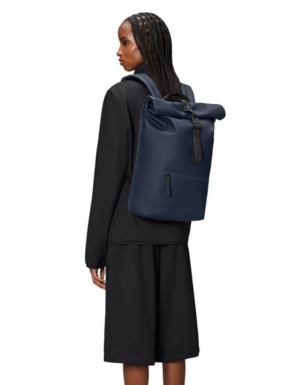 Coloured Rucksacks Waterproof Rains Rolltop Waterproof Rucksack in Blue | Lyst